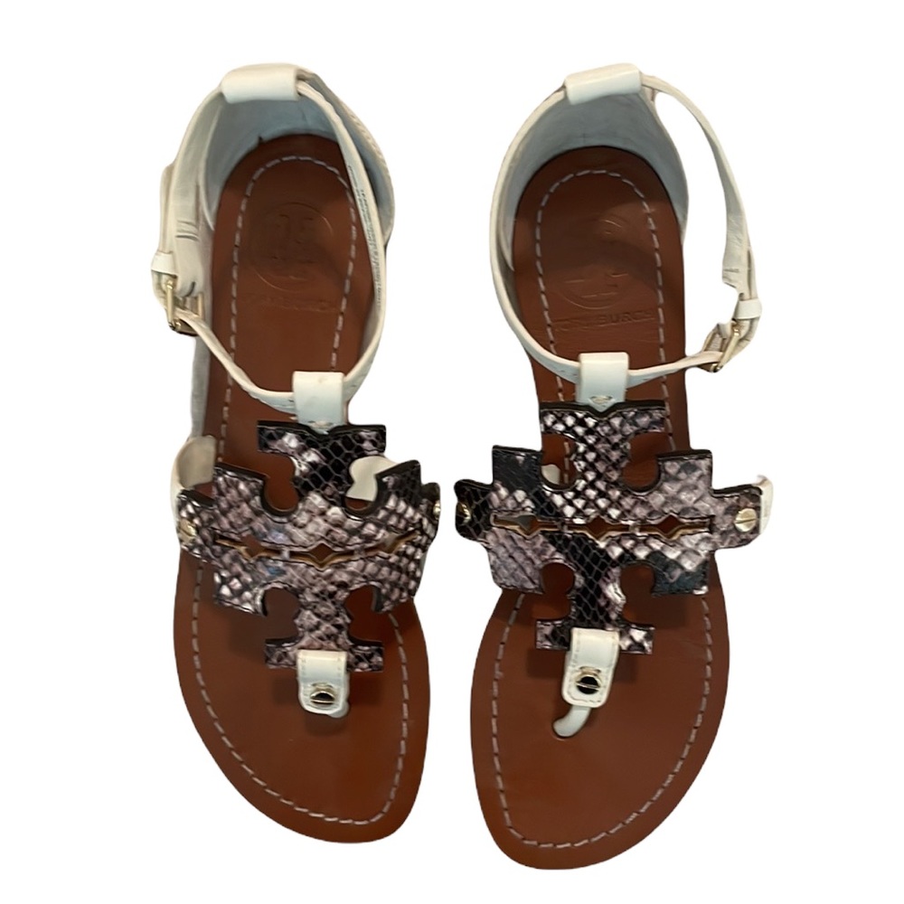 Tory Burch Chandler Snake Sandal, Size 6M